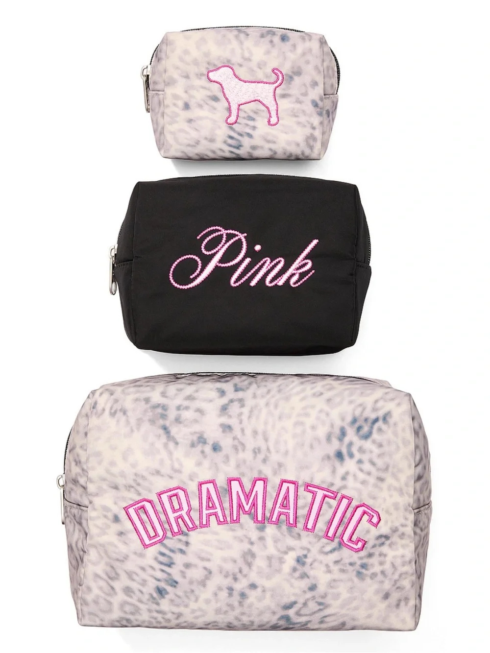VS PINK MAKEUP BAG TRIO NWT